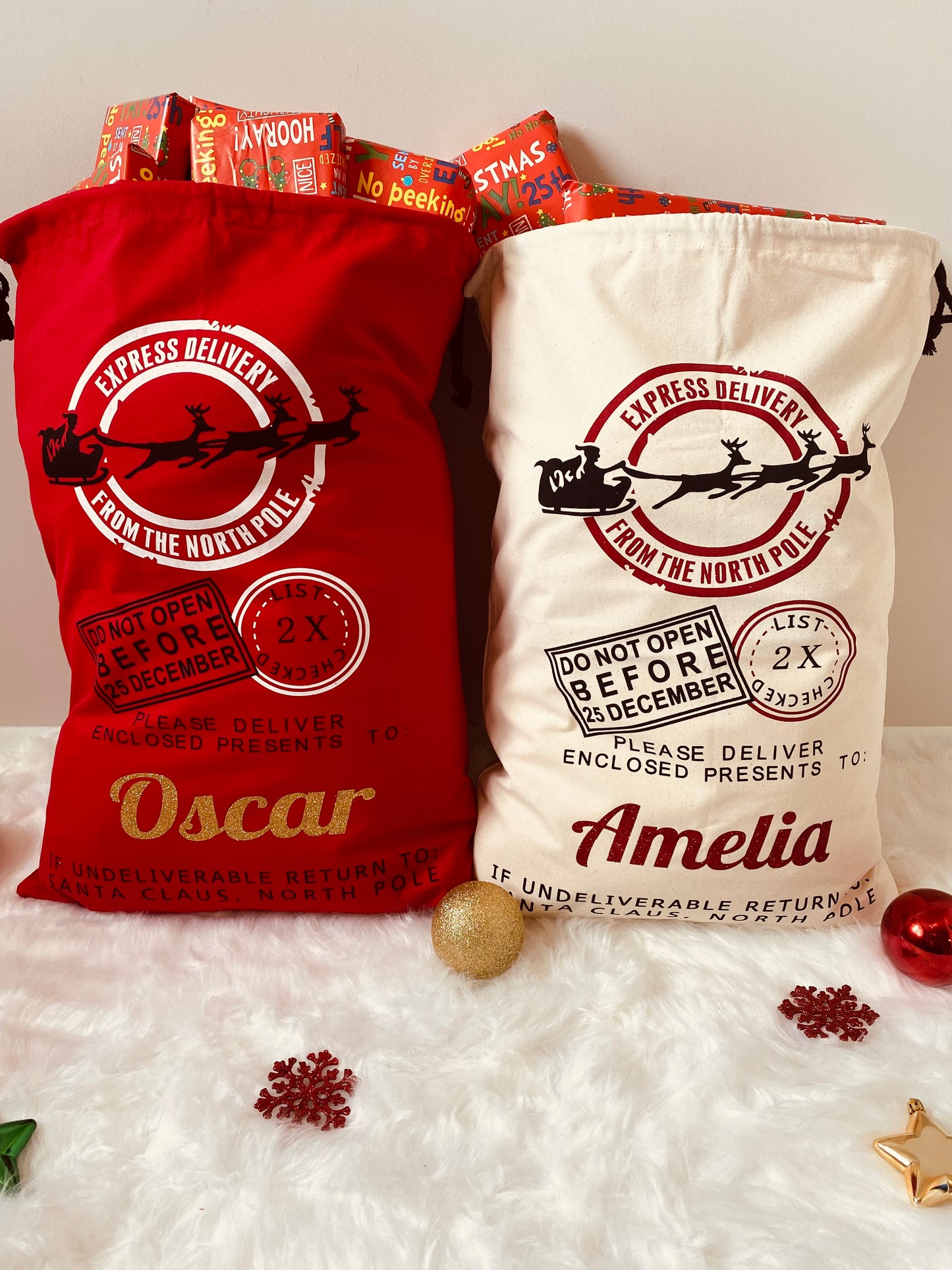 Christmas Day Personalised Sacks