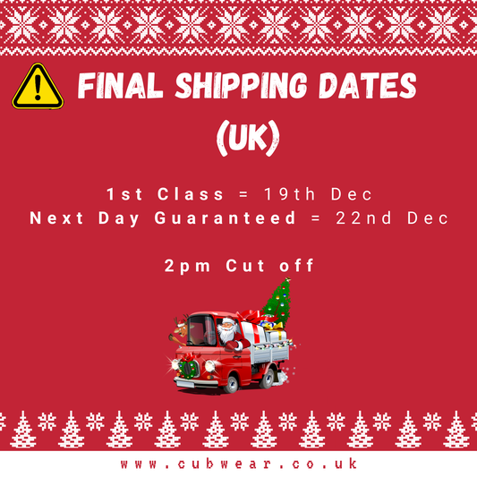 Final Shipping dates: Guaranteed for Christmas