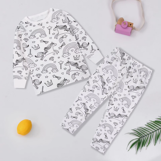 Colour-In Unicorn Pyjamas