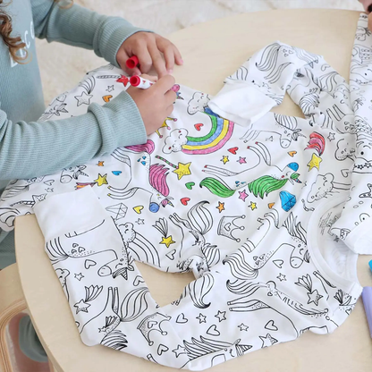 Colour-In Unicorn Pyjamas