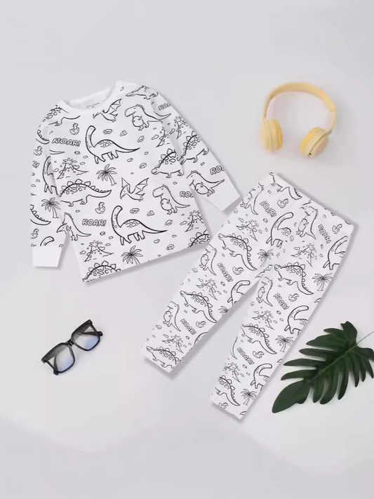 Colour-In Dinosaur Pyjamas