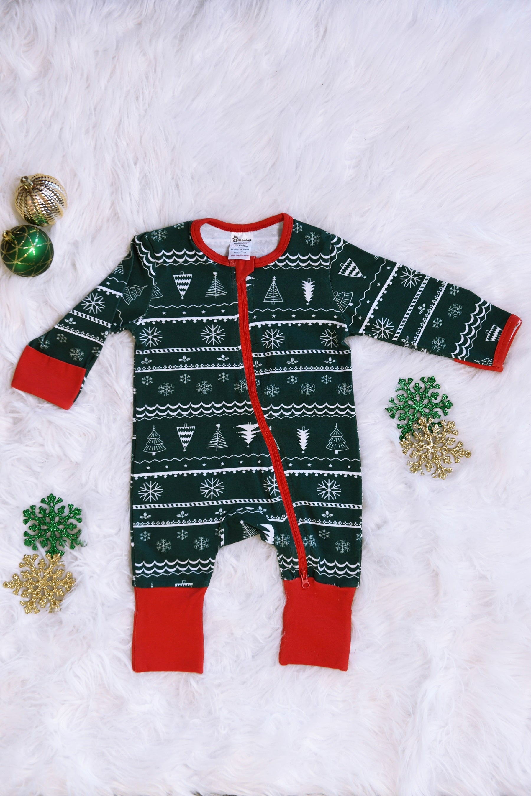 Green Christmas Romper
