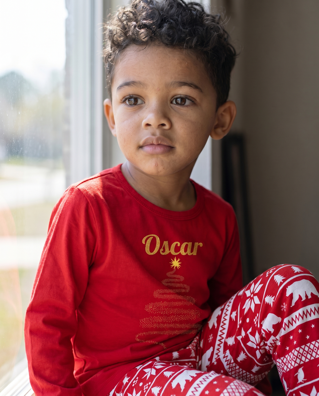 Red Personalised Cubwear Christmas Pyjamas for the whole family
