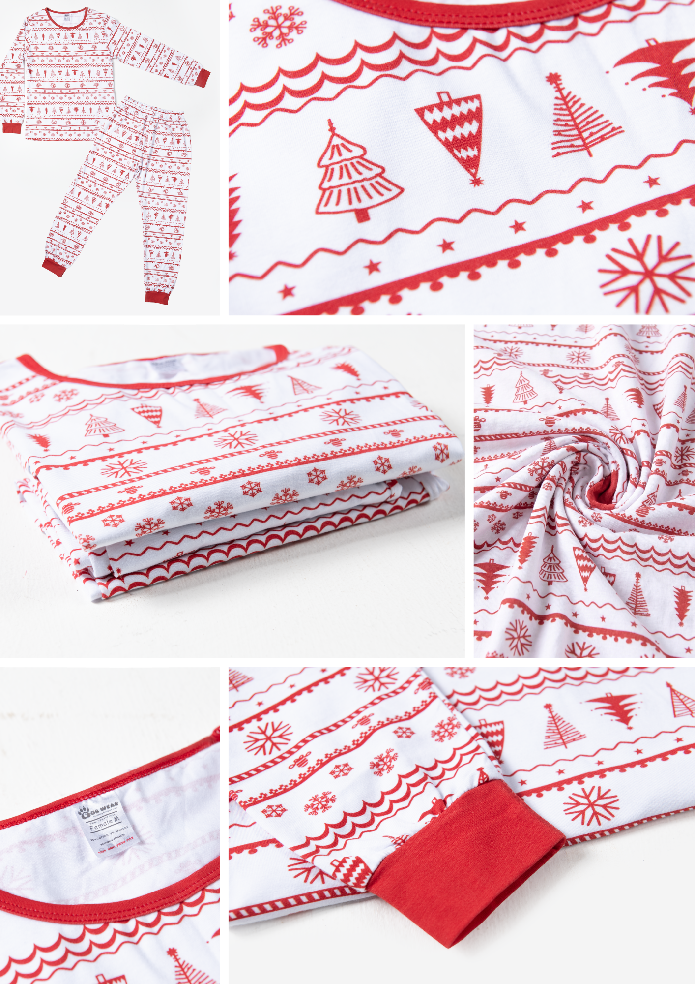White Cubwear Family Matching Pyjamas