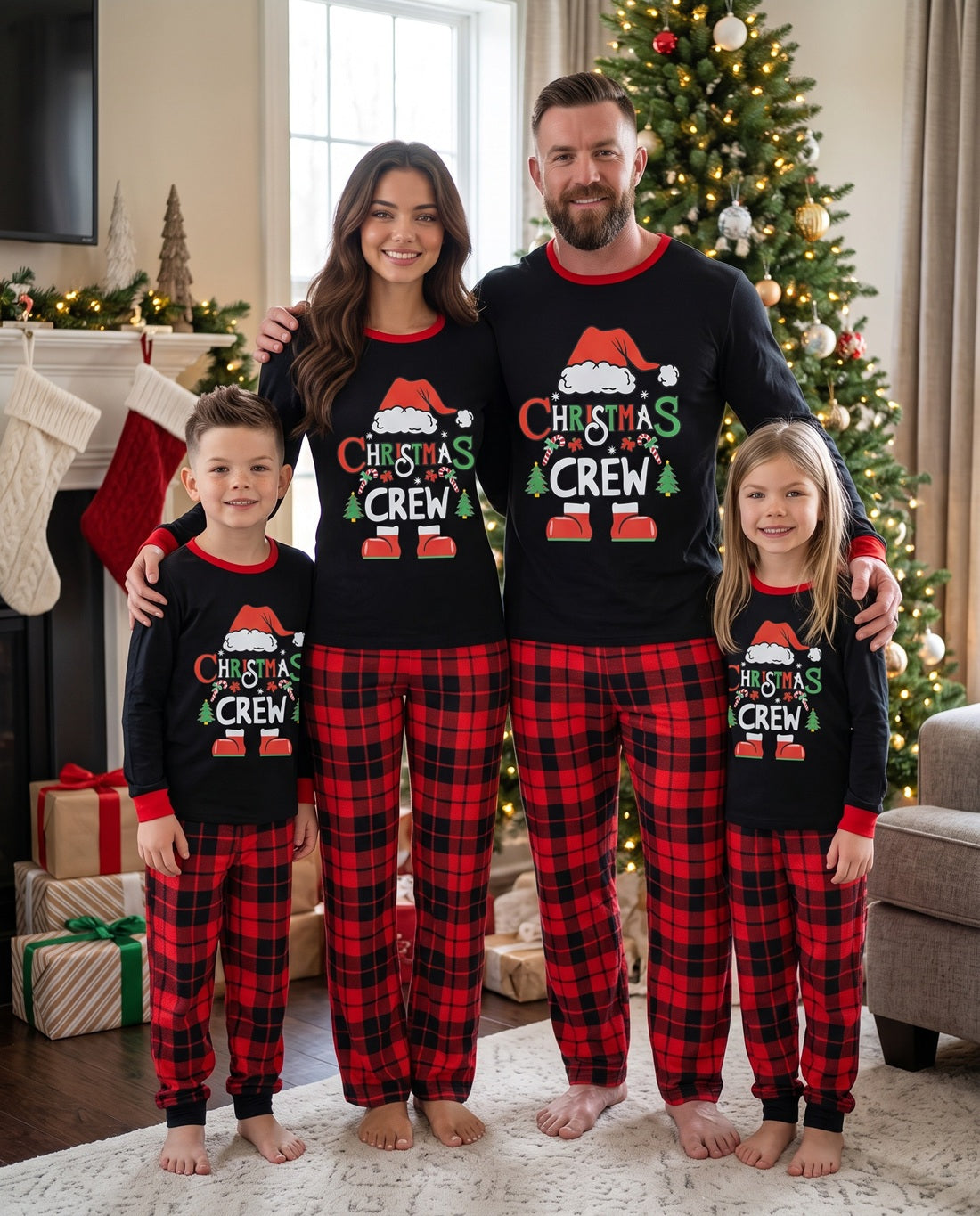 Family together at Christmas Time