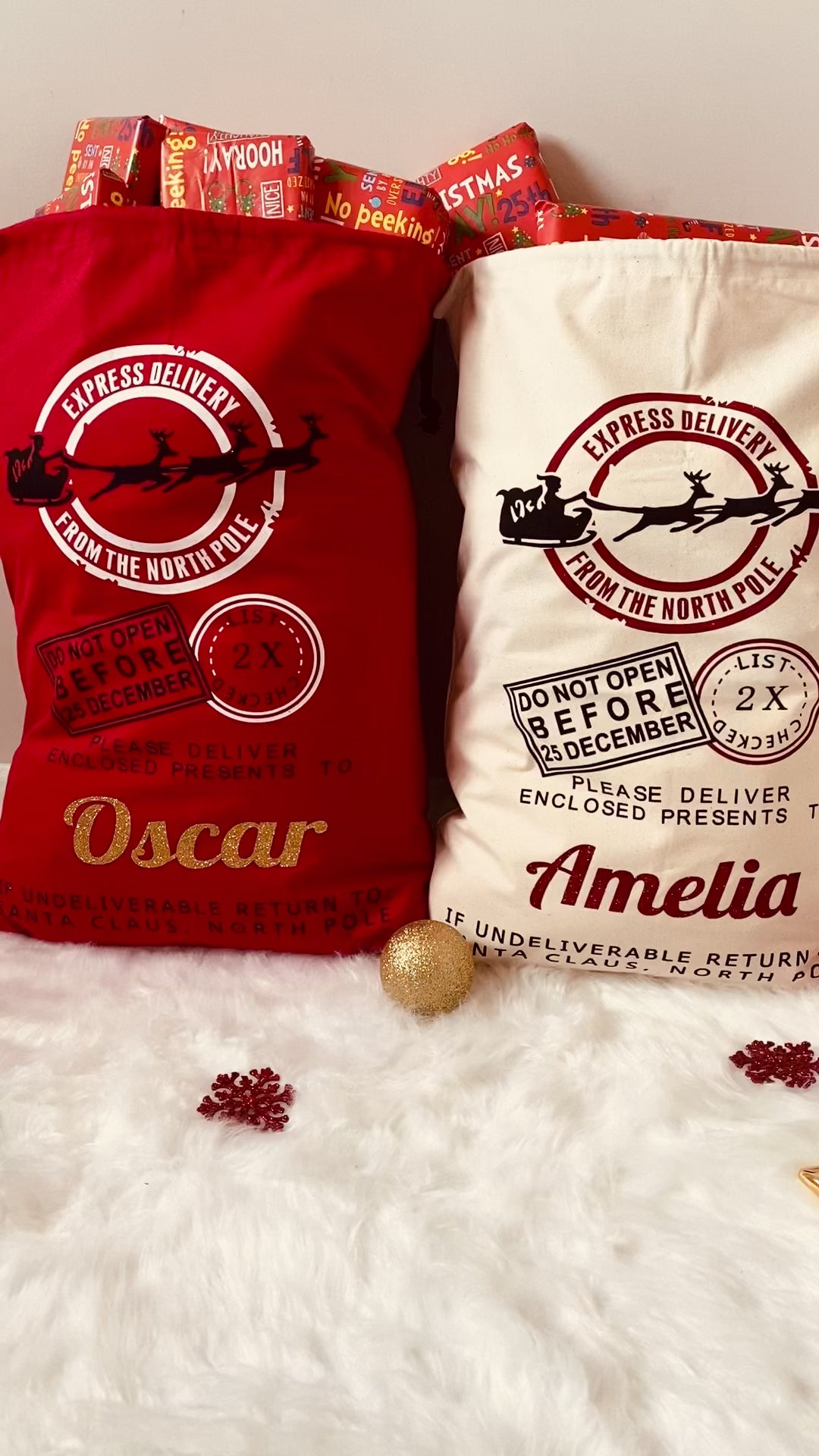 Christmas Day Personalised Sacks